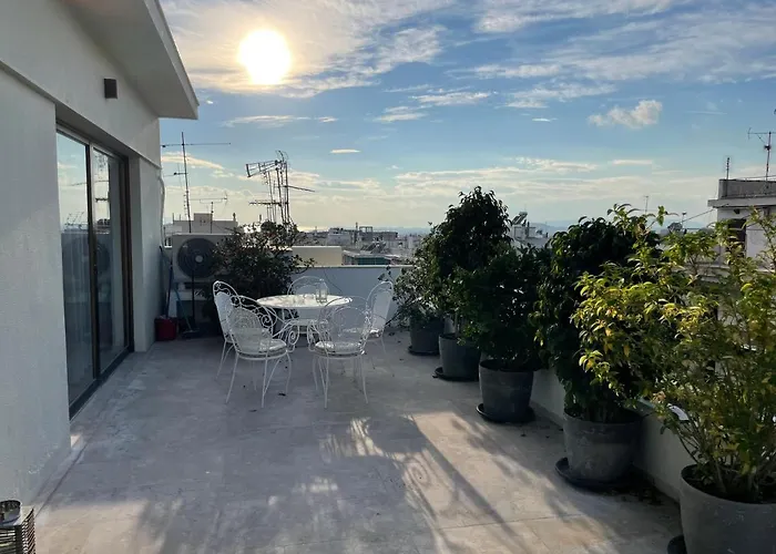 Athens Neos Kosmos Penthouse, Sea And City View